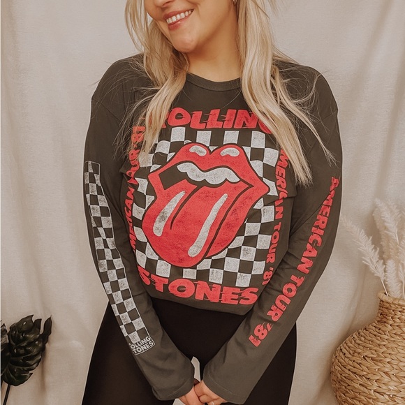 Rolling Stones American Tour Long Sleeve Crew - Picture 1 of 10